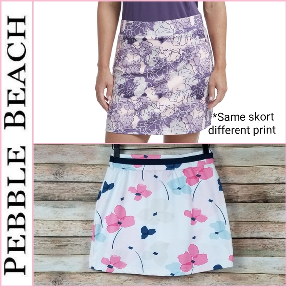 Pebble Beach Pants - Pebble Beach Performance Floral Golf Skort